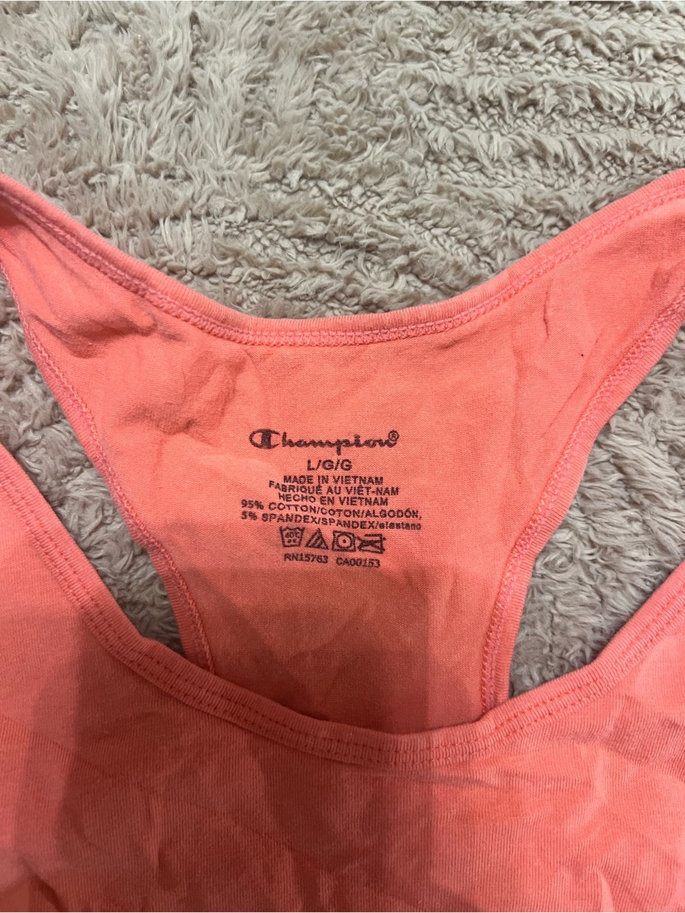 Champion Coral Racerback Sports Tank Bra